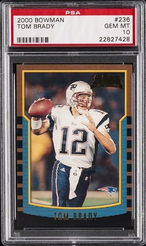 2000 BOWMAN #236 TOM BRADY ROOKIE RC PSA 10