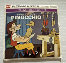 1959 GAF View Master Pinocchio 3 Reels With Booklet B311