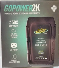 BATTERY TENDER GOPOWER 2K PORTABLE POWER STATION/JUMP STARTER 12V MINUS CHARGER