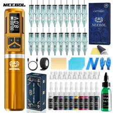 Complete Tattoo Kit  Professional Rotary Machine 1500mAh for Line And Shade