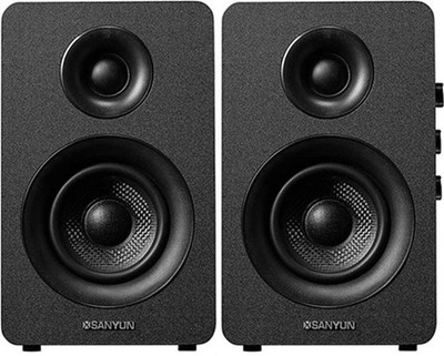 Sanyun SW208 3 60W Aktiv Bluetooth Regal Paar Schwarz Lautsprecher für PC Computer