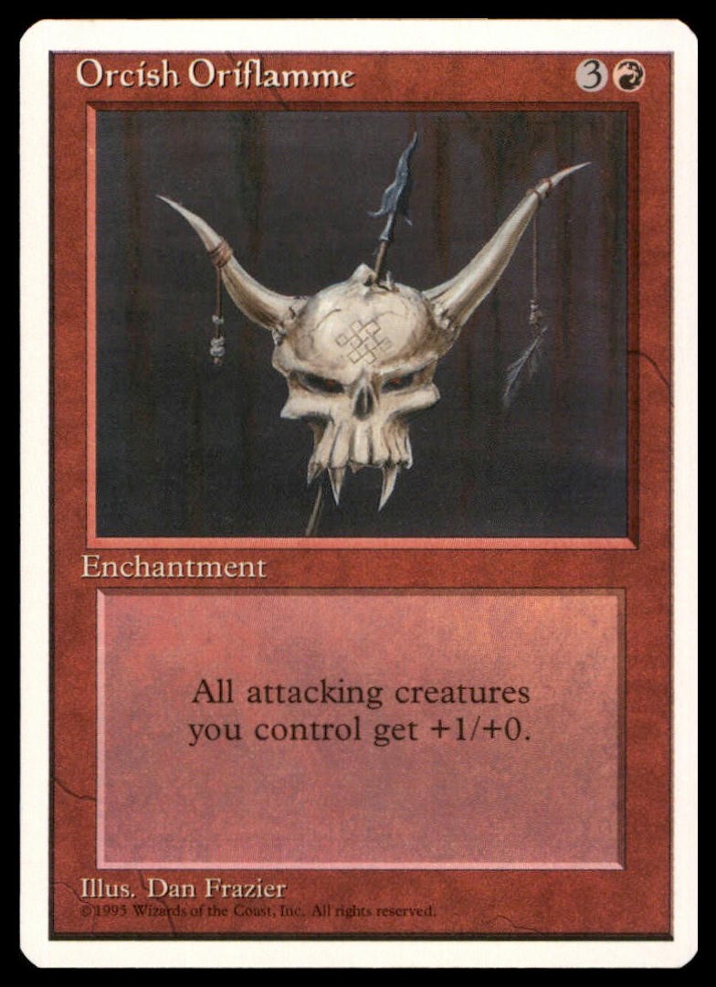 Orcish Oriflamme Uncommon Fourth Edition Magic: The Gathering Lightly Played