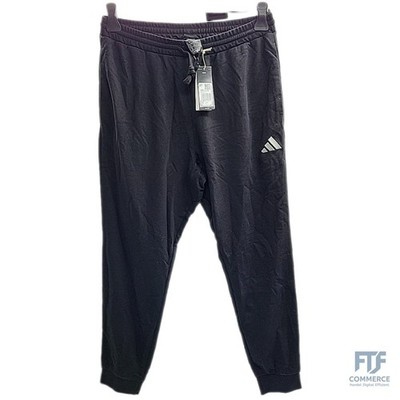 adidas Herren Essentials L FEELCOZY French Terry Hose, Schwarz/Weiß, L