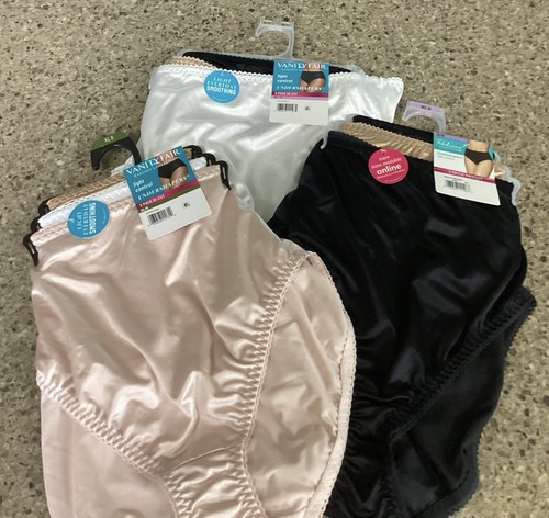 9 Vanity Fair Radiant Women's Hi-Cut Panties Briefs XL Size 8 NEW 3 Packs Of 3