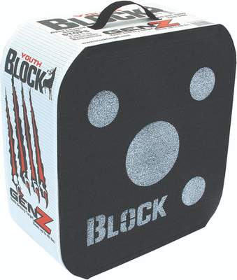 Block Genz 16'' Youth Open Archery Target, 40Lb Draw, Easy Removal, Multi-Color
