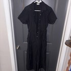 Women’s World Market Black Romper with Button Front and Short Sleeves Size S/M — photo 1
