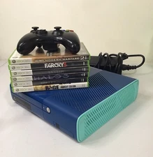Xbox 360 500GB Limited Edition Blue Console w/ Controller + Games | Tested