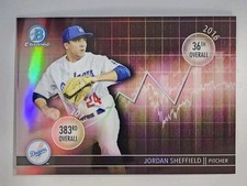 2016 Bowman Draft Chrome Draft Dividends Refractor Jordan Sheffield #DD-JS