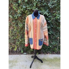 Upcycled Striped Quilt Chore Coat