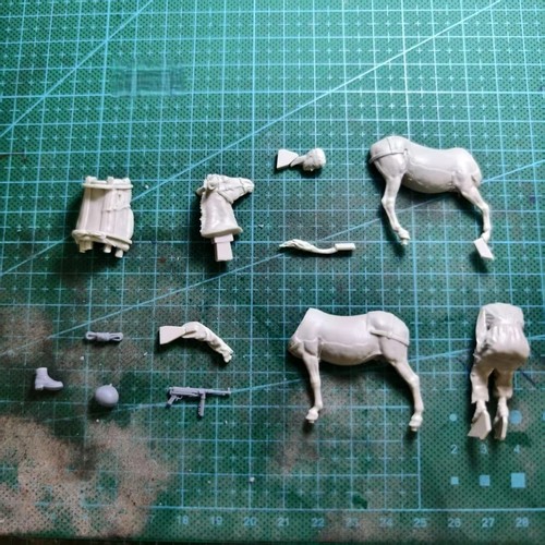 1/35 Resin Model Figure GK 2 Soldiers With A Mule Unassembled and unpainted kit - Picture 4 of 16