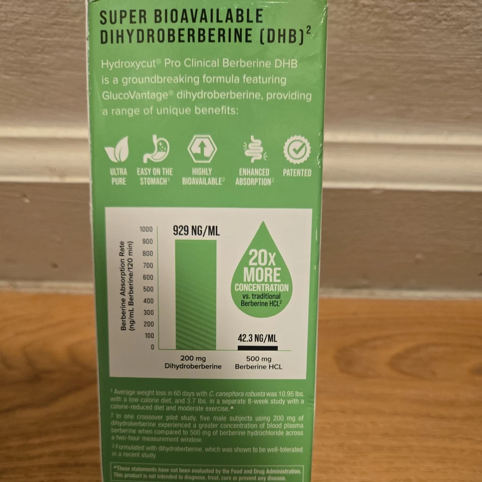 Hydroxycut Pro Clinical Berberine DHB 60 Cápsulas Exp: 4/28 Nuevo y Sellado Foto 2 de 2