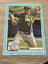 2020 Bowman Baseball - Adrian Morejon RC #65 Sky Blue /499 San Diego Padres