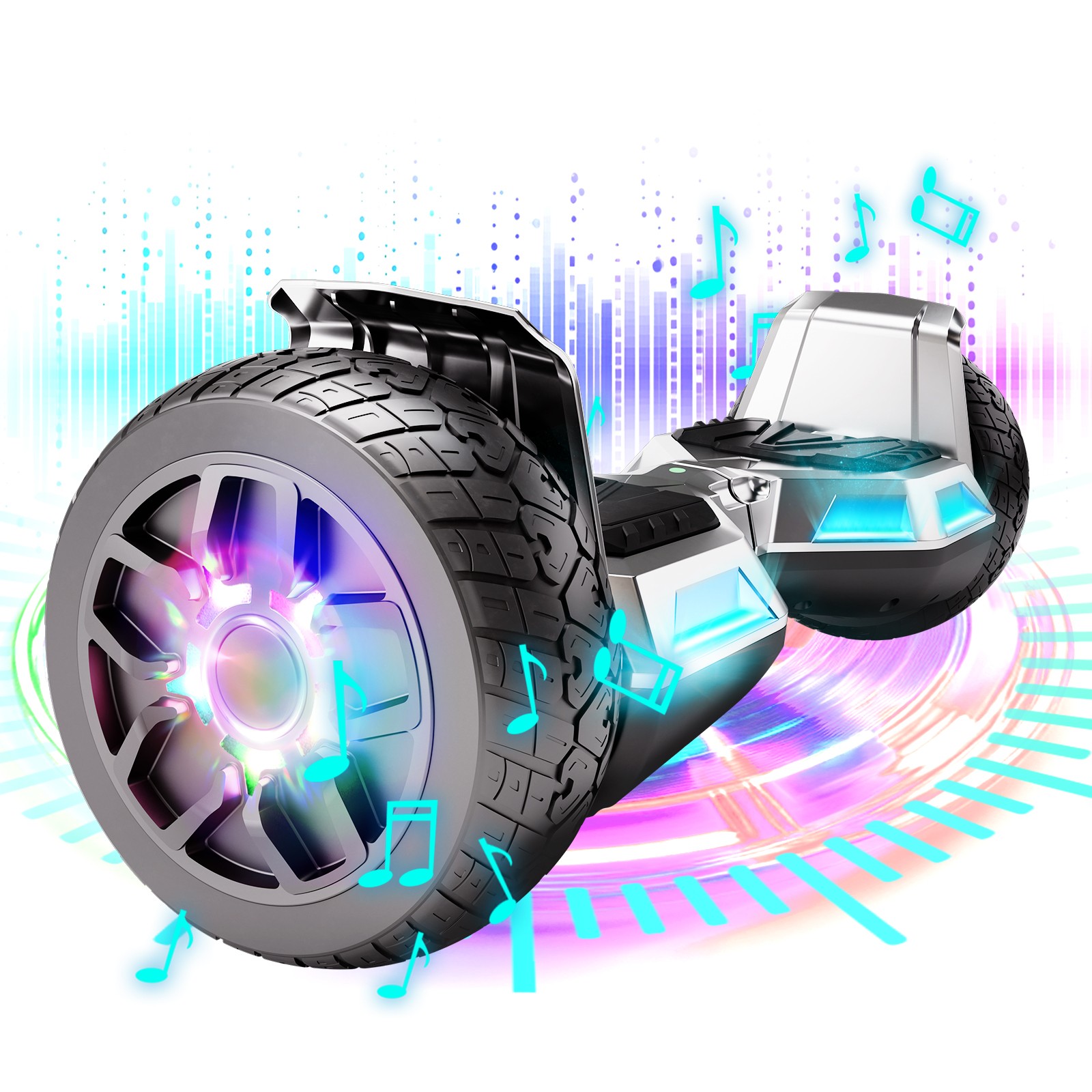 Off-road Hoverboard Bluetooth Self-balancing Scooter Led Light