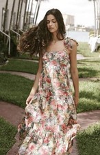 Zimmermann Mae Tie Shoulder Dress Size 2 AUS 12 US 8- Like new