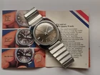 Vintage 1975 Timex Q Quartz Brown Dial Day-Date FULL BOX PAPERS 96950 M66 As-Is