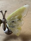 2.3”x2.55” Olive Opal butterfly reiki Quartz Crystal Carved heal #685 — photo 3