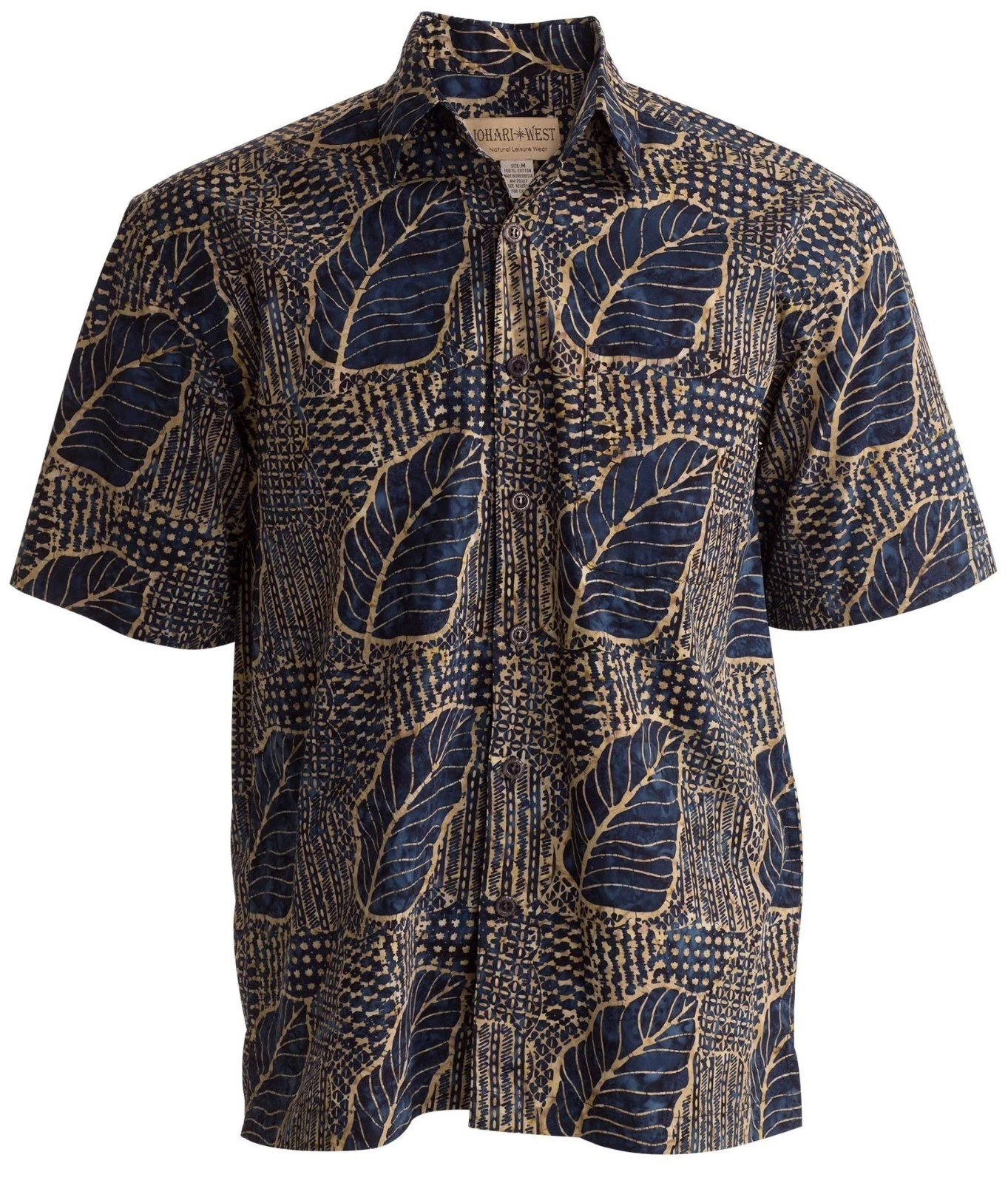 Johari West - Royal Leaf Gold (1345) - Hawaiian Shirt for Men