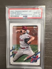 2021 Topps Transcendent VIP Opening Day 1/1 Aaron Nola #128 PSA 10