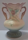 Vintage Hull Vase Wildflower Pattern Pink Blue Green Double Handles Art Deco