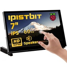 Raspberry Pi Screen, 7 Inch Touchscreen Monitor, IPS 1024 600, Dual Built-in ...