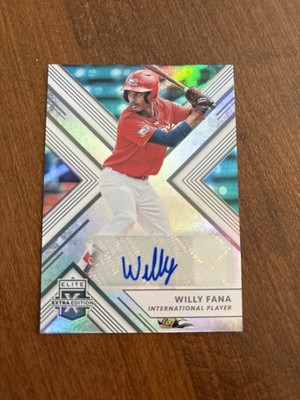 Willy Fana 2018 Panini Elite Extra Edition Auto #185 Los Angeles Angels