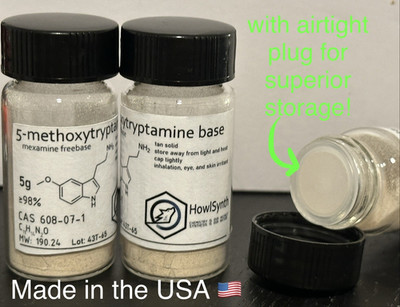 5-Methoxytryptamine 5g, mexamine freebase,  98% HowlSynth Reagent