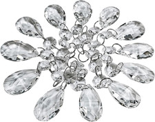 24 Pcs Teardrop Chandelier Prisms Candle Chandelier Crystal Pendants Glass Penda