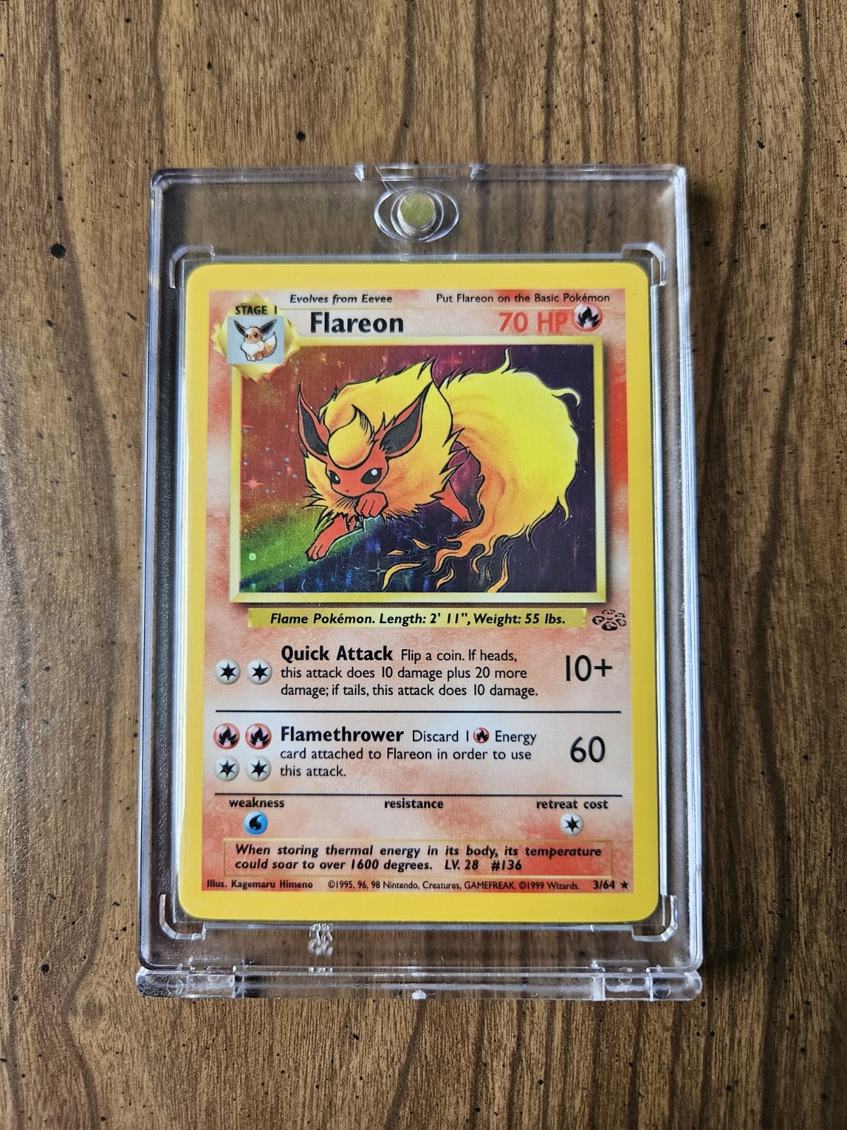Flareon 3/64 Jungle Unlimited Holo Rare NM