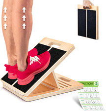 Wooden Calf Stretcher - Portable Slant Board for Calf Stretching - Bears 300 Lbs