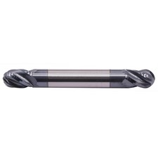 5/16" Solid Carbide Ball Nose End Mill - Double End - AlTiN Coated, 4 Flute, ...