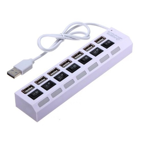 High Speed 7Port LED USB 2.0 Adapter Hub Multi-Port Socket U Disk - Bild 14 von 14