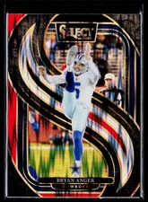 2024 Panini Select #141 Bryan Anger Black & Red Prizm Shock Dallas Cowboys