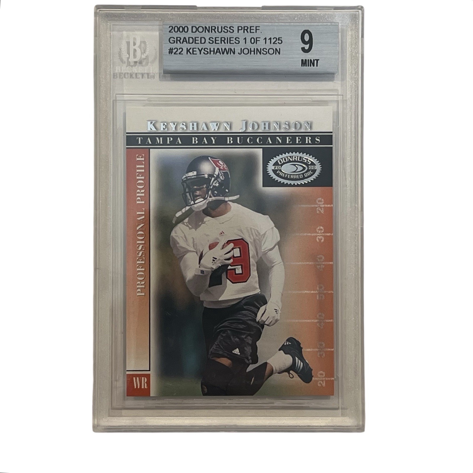 Keyshawn Johnson 2000 Donruss Preferred QBC Graded Series #22 Beckett BGS 9 Mint