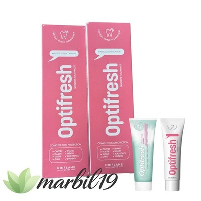 2x Oriflame Optifresh Sensitive Zahnpasta 75ml | Empfindliche Zähne | 2er Pack