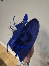 Royal Blue Statement Large Fascinator/ Hatinator - On Clip - Stunning!