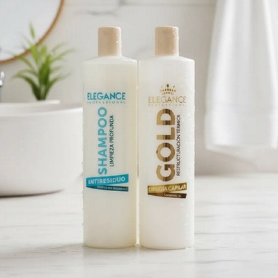 Elegance Gold Hair Surgery 1L Kit Keratin Smoothing Treatment Straightening Set