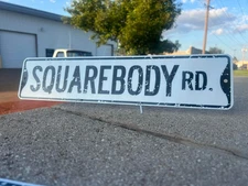 Custom Chevy GMC C10 SQUAREBODY RD Truck Street Sign 18x4 Inches man Cave Garage