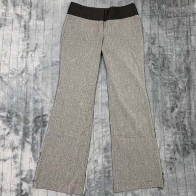 Express Editor Grey Black Micro Pattern Wide Leg Dress Pants Womens Size 2R