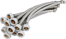 12 PACKS Toilet Hose Supply Line 12 Inch Braided 7/8" Ballcock X 3/8" Compressio
