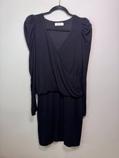 Bailey 44 Sophia Knit Sweater Dress Wrap Black Size Small