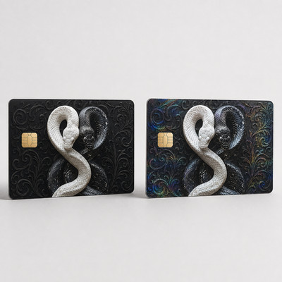 Snakes' Dance of Duality Luxury DesignDebit Card Credit Card Skin