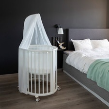 Stokke Babybett (Sleepi) komplett mit Matratze (groß und klein) und Himmel