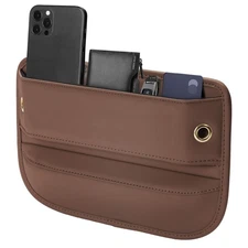 Owntow Universal Fit Car Seat Gap Filler Organizer, Premium Leather Car