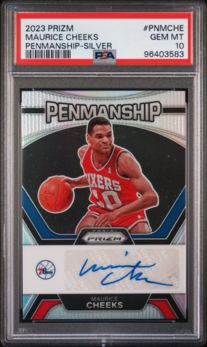 2023-24 Panini Prizm Maurice Cheeks Penmanship Silver #PNM-CHE (AU) PSA 10 - 第 1/2 張圖片