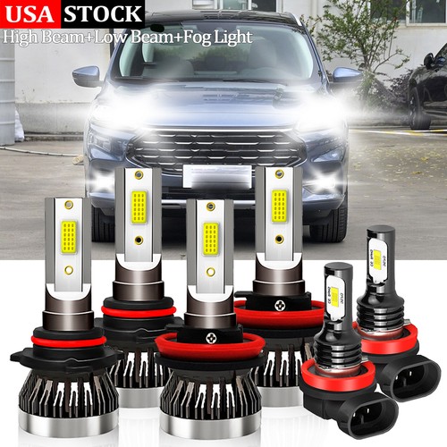 For Ford Escape 2017-2023 Combo LED Headlight + Fog Light Bulbs 6000K White