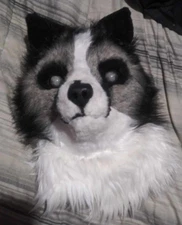 Fursuit Head Silver Whitemark Fox Sarahcat Furry Mask premade- HEAD ONLY+Ref