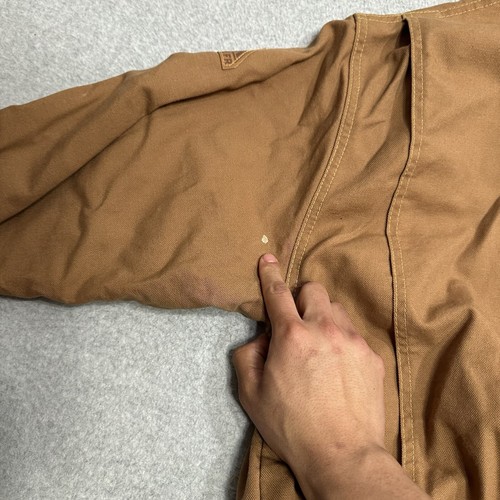 Bulwark Bomber Jacket Men’s Medium Flame Resistant Heavyweight Brown Duck Lined - Picture 10 of 16