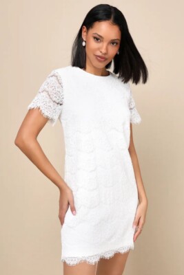 Lulu s Take Me To Brunch Ivory White Dress  - Graduation, Wedding, Rehearsal
