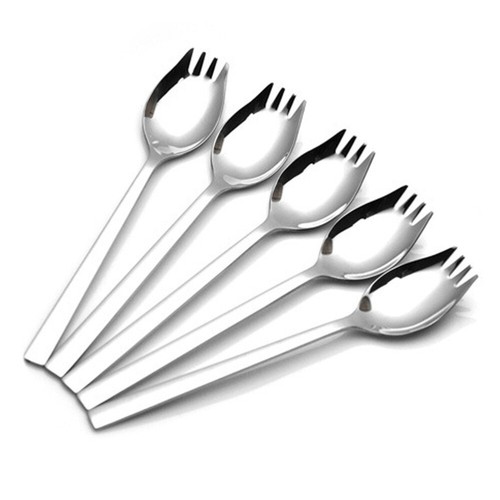 Dessert Servier Spork Silber Spork Sporks Edelstahl Salat Spork Metall - Bild 11 von 12