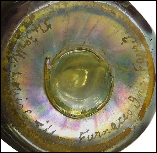 louis tiffany furnances favrile glass vase authentic hand blown